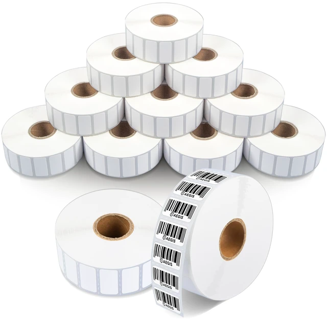 Main image of 1" X 0.5" Direct Thermal Labels (28800 Count, 12 Rolls) - Barcode Stickers FNSKU Labels, Small Item Identification - Compatible With Zebra Printers, NOT Rollo Compatible