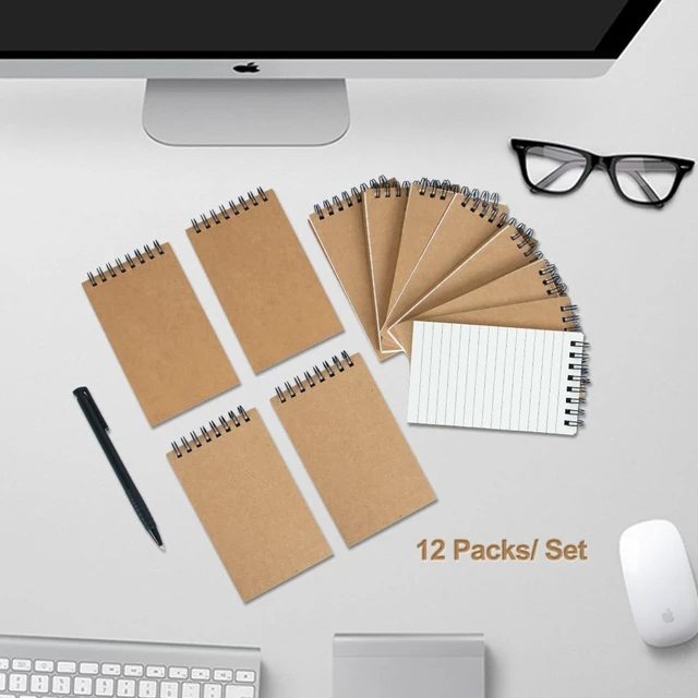 Alt view image 6 of 7 - 12 Pack 3x5" Mini Notebook, Small Spiral College Ruled Notepad for School Pocket Notebook, Small Notebooks, Pocket Notepads, Lined Note Pads for Home Office Work Travel Meetings Travel Note Taking