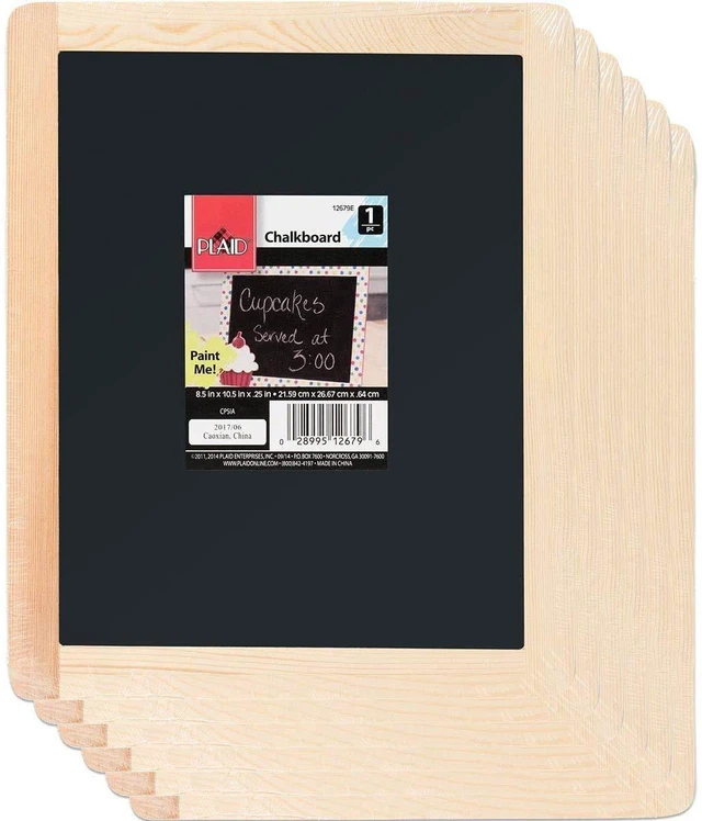 Main image of Enterprises Double-Sided Chalkboard Set, 8 ' x 10 ' With Decorative Wood Surface Frame, Perfect For Arts & Crafts, 6 Pack