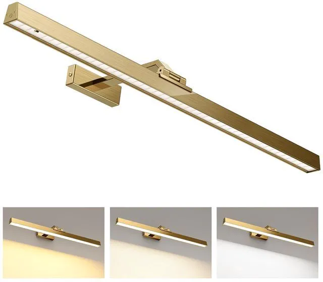 Main image of Picture Lights for Wall, Brass Battery Operated Picture Light 24in Art Light CCT Dimmable Recharging Battery Wall Light with Remote Control for Living Room Gallery