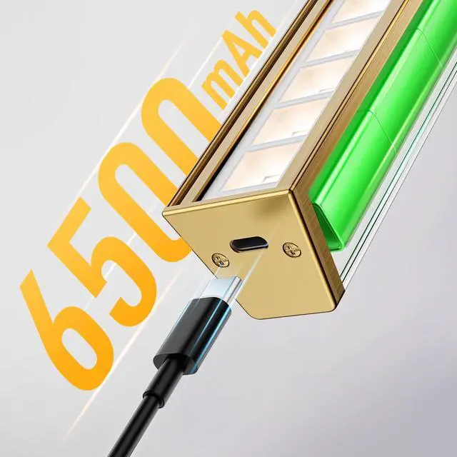 Alt view image 3 of 7 - Picture Lights for Wall, Brass Battery Operated Picture Light 24in Art Light CCT Dimmable Recharging Battery Wall Light with Remote Control for Living Room Gallery