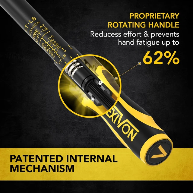 Alt view image 5 of 7 - Torque Wrench, 3/8-Inch Drive, Dual Scale 20-120 FT-LB (27.1-162.7 N·m), Premium Rubber-Grip Handle, Deluxe Hybrid Case (LX-TW38)