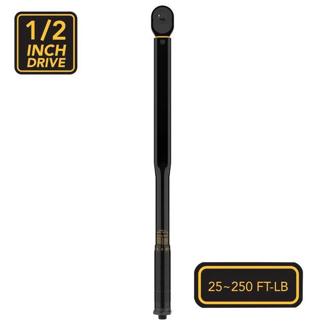 Alt view image 5 of 7 - 1/2-Inch Drive Click Torque Wrench 25-250 Ft-Lb/33.9-338.9 Nm (LX-184)