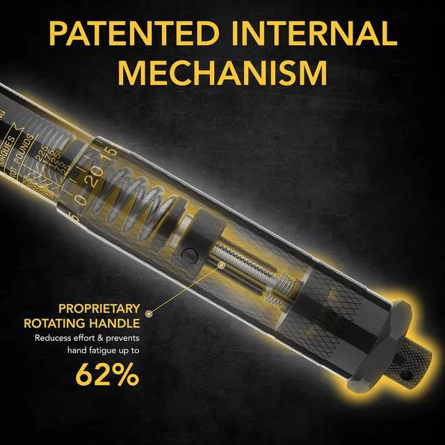 Alt view image 4 of 7 - 1/2-Inch Drive Click Torque Wrench 25-250 Ft-Lb/33.9-338.9 Nm (LX-184)