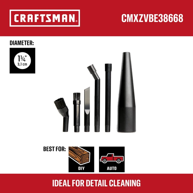 Alt view image 5 of 7 - CMXEVBE17250 2.5 Gallon 2.5 Peak HP Wet Dry Shop Vacuum Bundle Portable Wet and Dry Vac with Filter Bag, 6-Piece Micro Cleaning Kit, Hose and Attachments for Cleaning in the Home