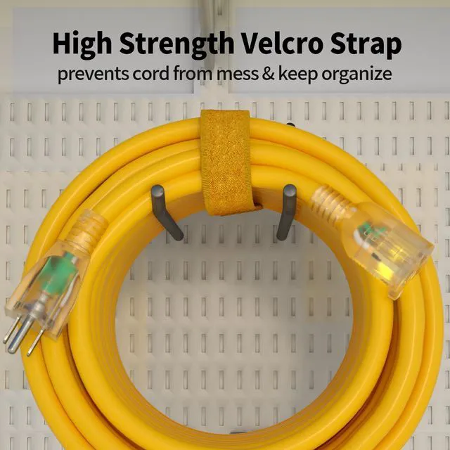 Alt view image 4 of 7 - 2 Pack 50 FT 12/3 Outdoor Extension Cord Heavy Duty Power Cord Waterproof Heavy Duty with Hook, Lighted Indicator End, 50 Foot Flexible Cold-Resistant, 2Pack 15A 1875W SJTW, ETL Listed