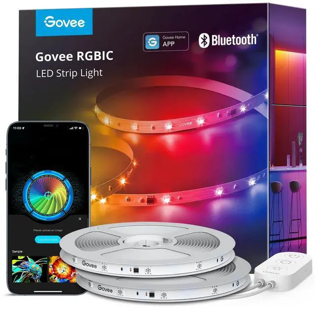 Main image of 100ft RGBIC LED Strip Lights, LED Lights for Bedroom, APP Control DIY Multiple Colors on One Line, Color Changing Lights for Home Decor, Bluetooth Strip Lights with APP Control