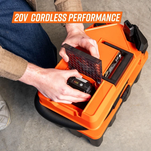 Alt view image 3 of 7 - DVTB202 0902 2.5-Gal 20V Cordless Wet/Dry Vac with 2.0Ah Battery