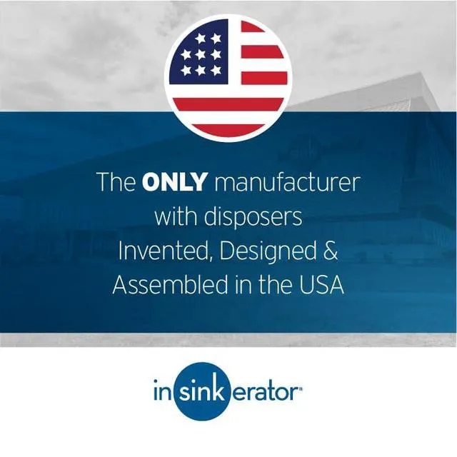 Alt view image 6 of 7 - Badger 1 Garbage Disposal with Power Cord, Standard Series 1/3 HP Continuous Feed Food Waste Disposer, Badger 1 W/C