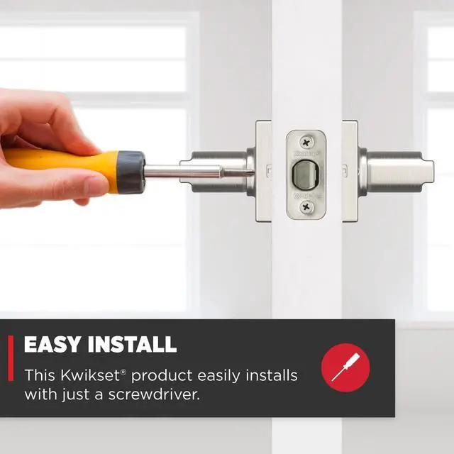 Alt view image 4 of 7 - Casey Interior Door Handle, Satin Nickel | Passage Lever | 4-Pack | Microban Protection | For Closet & Hallway
