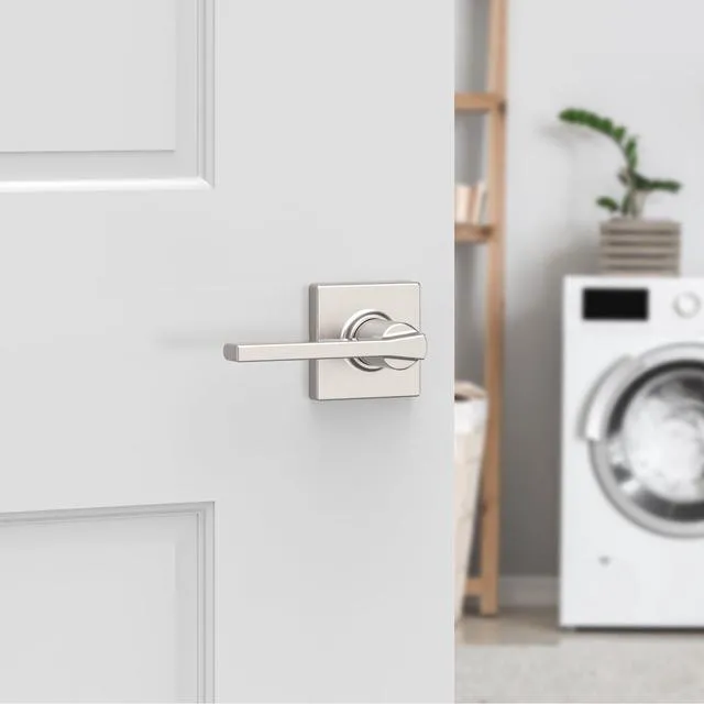 Alt view image 3 of 7 - Casey Interior Door Handle, Satin Nickel | Passage Lever | 4-Pack | Microban Protection | For Closet & Hallway