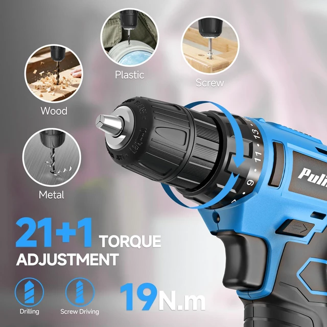 Alt view image 5 of 7 - Tool Set, 148-Piece Home Drill Set with 12V Blue Cordless Drill, Hand tool Kits, and Box, Suitable for Men, Women, and DIY Enthusiasts for Home Improvement