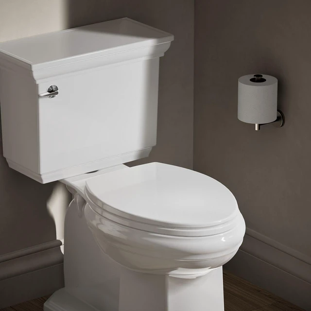 Alt view image 3 of 7 - 20110-0 Brevia,Slow Close Toilet Seat,Elongated Toilet Seat,Grip-Tight Bumpers Quick-Attach Hardware,White,(Pack of 2)