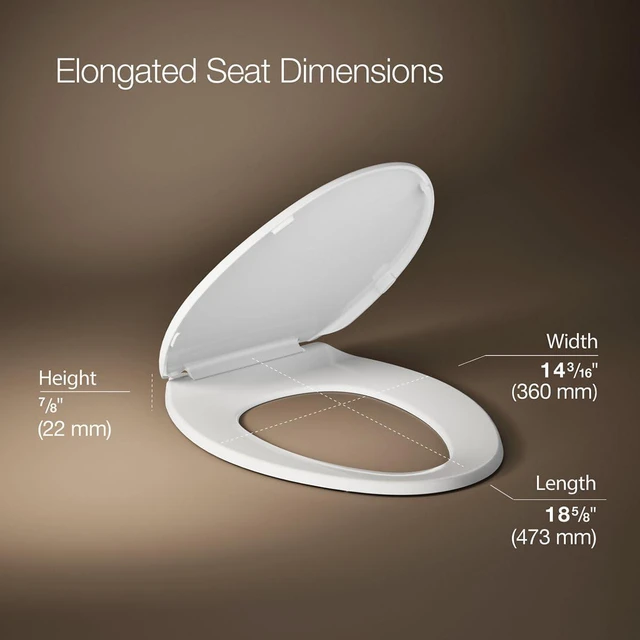 Alt view image 4 of 7 - 20110-0 Brevia,Slow Close Toilet Seat,Elongated Toilet Seat,Grip-Tight Bumpers Quick-Attach Hardware,White,(Pack of 2)