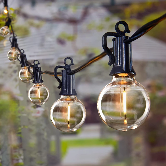 Main image of Outdoor String Lights, 159FT G40 LED IP65 Waterproof Patio Lights 75 Shatterproof Edison Bulbs, Plug-In, Dimmable, Connectable, Outside Light for Backyard Porch Party Christmas Decorative