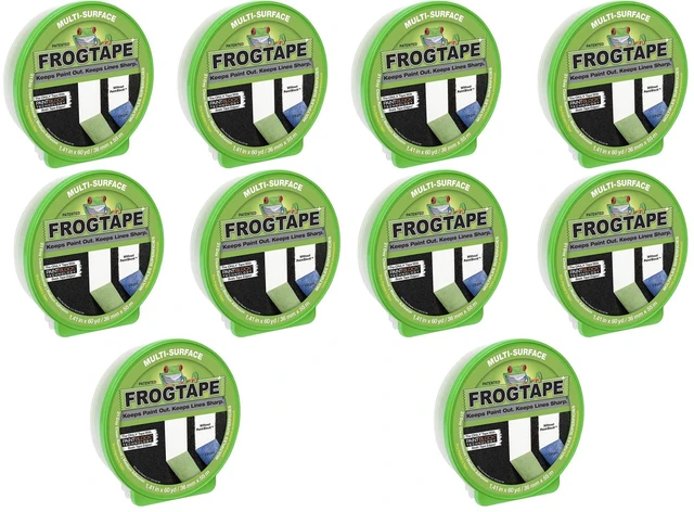 Main image of Multi-Surface Painters Tape with PAINTBLOCK, 1 Inch Wide (0.94 in. x 60 Yds), Medium Adhesion, Green, 1 Roll (1358463) (Pack of 10)