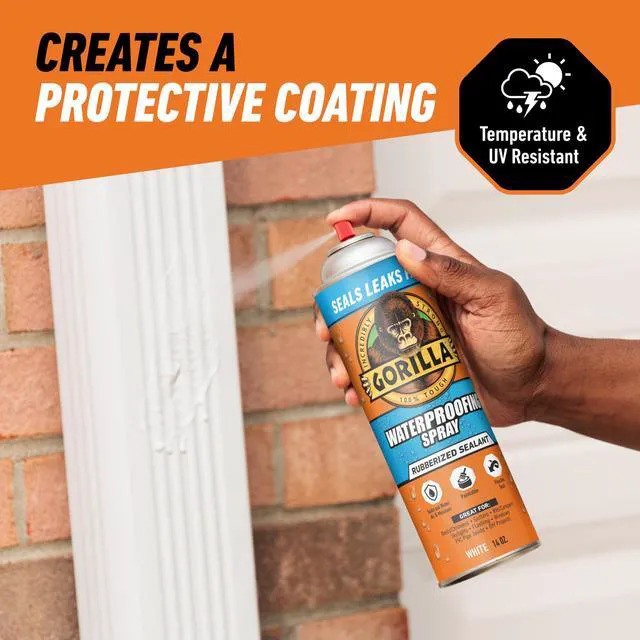 Alt view image 5 of 7 - Waterproofing Spray White, Flexible Rubberized Sealant Coating, Paintable UV Resistant, Seals Water Air Moisture, 16 oz (Pack of 6), for Roofs Gutters Skylights RVs Windows & More