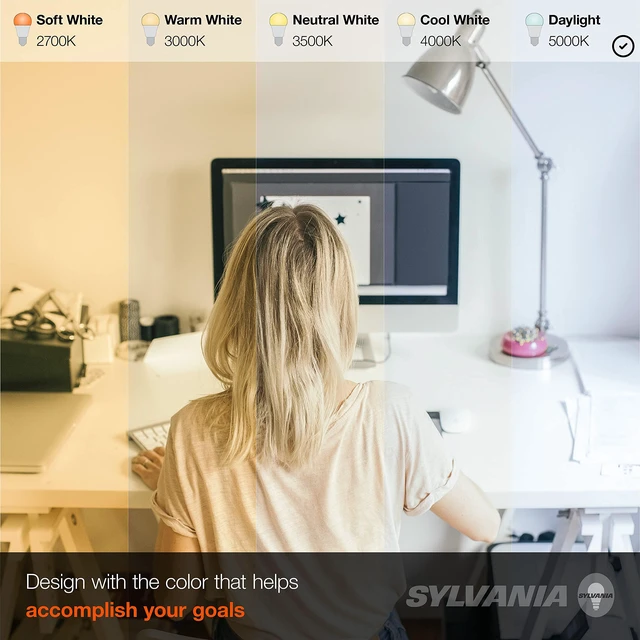 Alt view image 5 of 6 - Sylvania ECO LED A19 Light Bulb, 60W Equivalent, Efficient 9W, 7 Year, 750 Lumens, Non-Dimmable, Frosted, 5000K Daylight - 24 Count (40987) (Pack of 2)