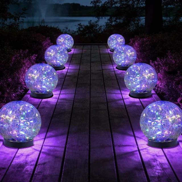 Main image of Solar Globe Lights Outdoor Waterproof-Solar Balls for Garden Cracked Glass Ball Lights Outdoor-Solar Orbs for Outside-Decorations for Patio and Yard Lawn Backyard Decor
