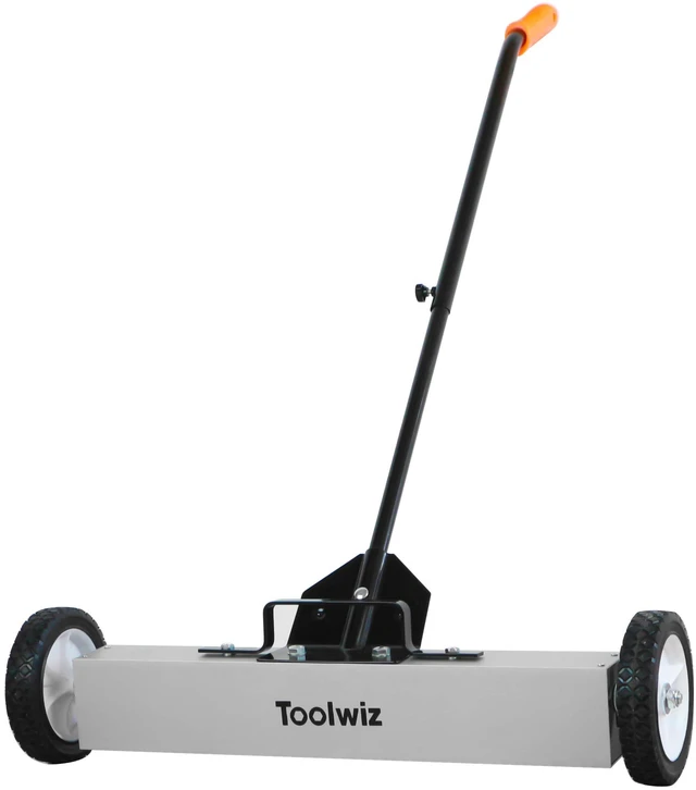 Main image of Magnetic Sweeper with Wheels 24" Wide, 33 Lb Capacity Quick Release Quick Release, Large Magnet Pickup Lawn Sweeper, Roofing Tools, 33Lbs Yard Tools, Telescoping Holder and Quick Release Latch