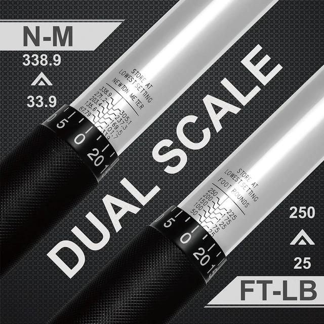 Alt view image 4 of 7 - 1/2-Inch Drive Click Torque Wrench,25-250 ft.-lb./33.9~338.9 Nm