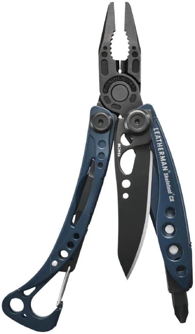 Main image of Skeletool CX 7-in-1 Multi-Tool, Lightweight EDC, Nocturnal Open-Frame Carbon Fiber Handles, Carabiner Clip, Needlenose Pliers & Combo Knife for EDC & Camping Use