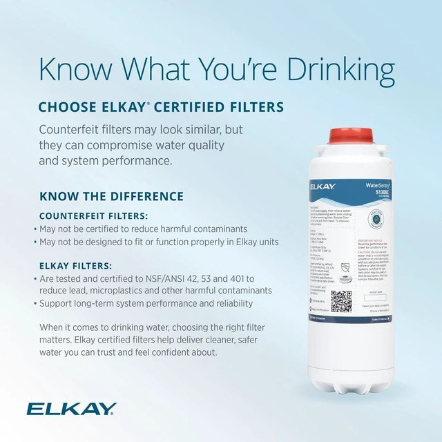 Alt view image 5 of 6 - WaterSentry Plus Water Bottle Filter - 1 Each NSF/ANSI Certified, 3,000 Gallons, Reduces Lead & Microplastics, ezH2O Bottle Fillers - Replacement Undersink Water Filtration Filters