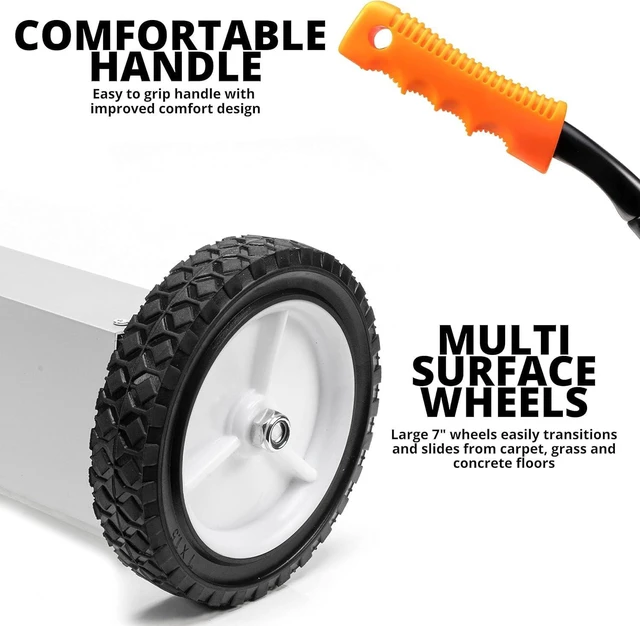 Alt view image 5 of 7 - 53418A 36-Inch Magnetic Pickup Sweeper with Wheels, Adjustable Handle, and Floor Magnet, Heavy-Duty Magnet to Pick Up Nails, 55-Pound Capacity