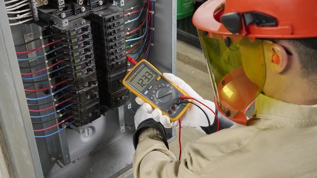 Alt view image 5 of 6 - 15B+ Digital Multimeter, for Electrical Applications, Measures AC/DC Voltage and Current Measurements up to 1000V and 10A, Along with Resistance, Continuity, Diode, and Capacitance Capabilities