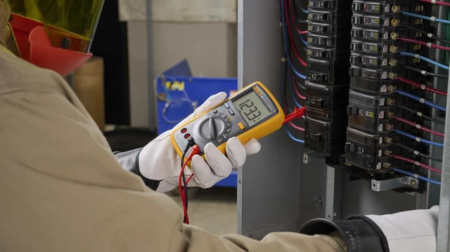 Alt view image 6 of 6 - 15B+ Digital Multimeter, for Electrical Applications, Measures AC/DC Voltage and Current Measurements up to 1000V and 10A, Along with Resistance, Continuity, Diode, and Capacitance Capabilities
