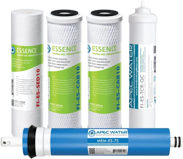Main image of FILTER-MAX-ES75, High Capacity Replacement Filter Set, 75 GPD 1 Year Set, Stage 1-5, For Essence Reverse Osmosis System