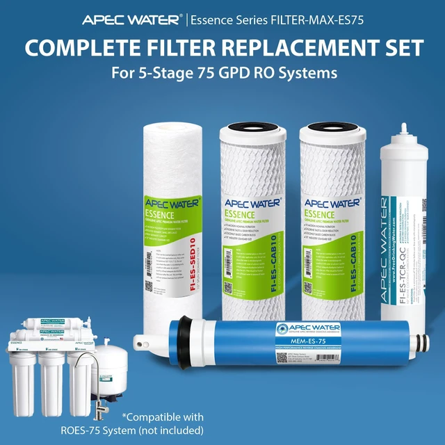 Alt view image 2 of 7 - FILTER-MAX-ES75, High Capacity Replacement Filter Set, 75 GPD 1 Year Set, Stage 1-5, For Essence Reverse Osmosis System