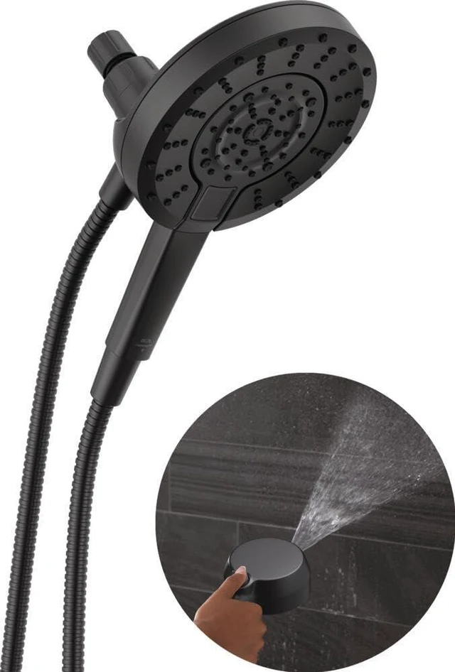 Main image of 5-Setting In2ition 2-in-1 Dual Shower Head with Handheld High Pressure ProClean Spray, Matte Black Detachable Shower Head with Hose, 1.75 GPM Flow Rate, Matte Black 75548BL