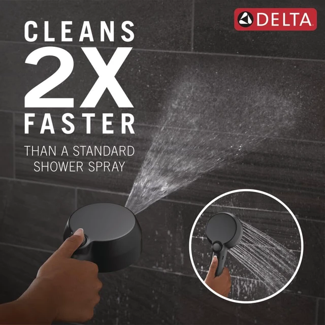 Alt view image 2 of 7 - 5-Setting In2ition 2-in-1 Dual Shower Head with Handheld High Pressure ProClean Spray, Matte Black Detachable Shower Head with Hose, 1.75 GPM Flow Rate, Matte Black 75548BL