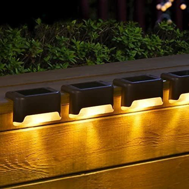 Main image of Solar Deck Lights Outdoor 24 Pack,Step Light Waterproof,Warm White Led Solar lights for Outdoor Stairs, Step, Fence, Yard, Patio and Pathway