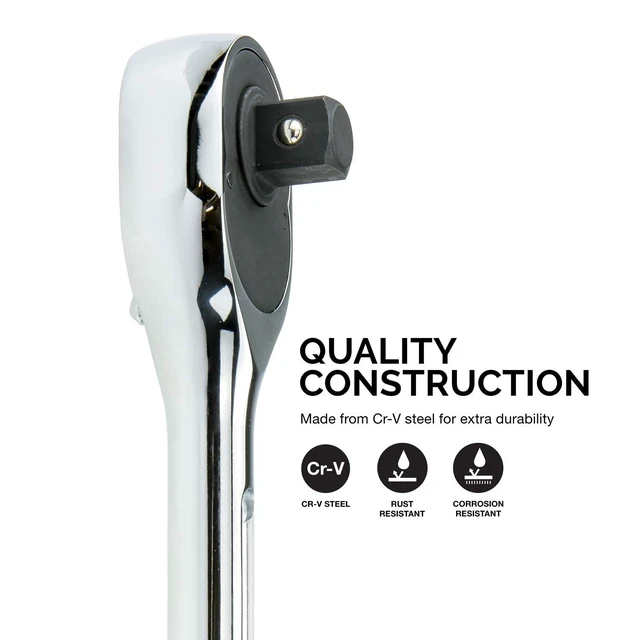 Alt view image 2 of 5 - 03069A 3/4-Inch-Drive Extendable Ratchet Handle, 24-Tooth Reversible Ratcheting Feature, Extends 24 to 39 3/4 Inches