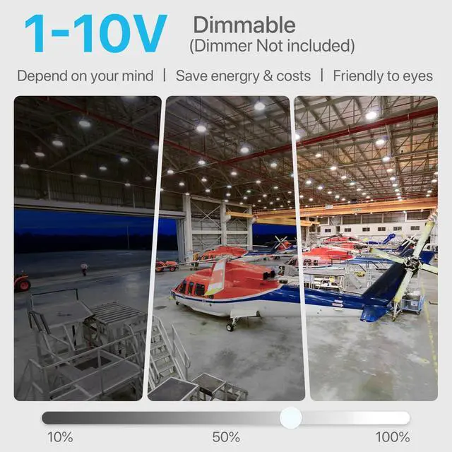 Alt view image 6 of 7 - LED High Bay Light | 29000LM 200W Dimmable High Bay LED Lighting | UL Listed | 5000K Commercial Lights | US Hook Included | Alternative to 850W MH/HPS