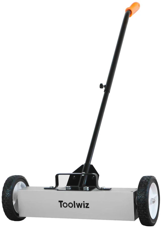 Main image of 18 Inches Magnetic Sweeper with Wheels 26 Lbs Quick Release RRolling Magnetic Sweeper, Magnetic Pickup Tool, Telescoping Tool Holder, Extension Handle, Heavy Duty Metal Pick Up