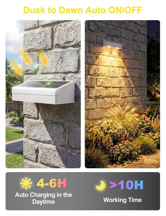 Alt view image 7 of 7 - Fence Lights Solar Powered with Remote, 9 Fixed Colors Color Changing White Fence Lights Waterproof IP65 Dusk-to-Dawn LED Deck Lighting for Patio, Railing, Pool, Porch, Backyard, 12 Pack