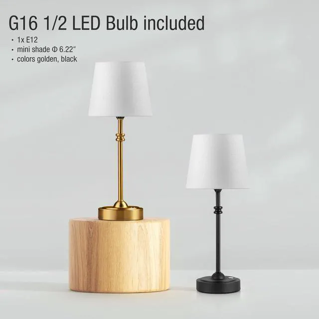 Alt view image 3 of 7 - Cordless Table Lamps Set of 2 - Battery Powered Lamp, 4000mAh Rechargeable, Stepless Dimmable, Wireless Lamp with Fabric Shade, Warm Ambient Light for Bedside, Dining, Patio, Bathroom(Black)