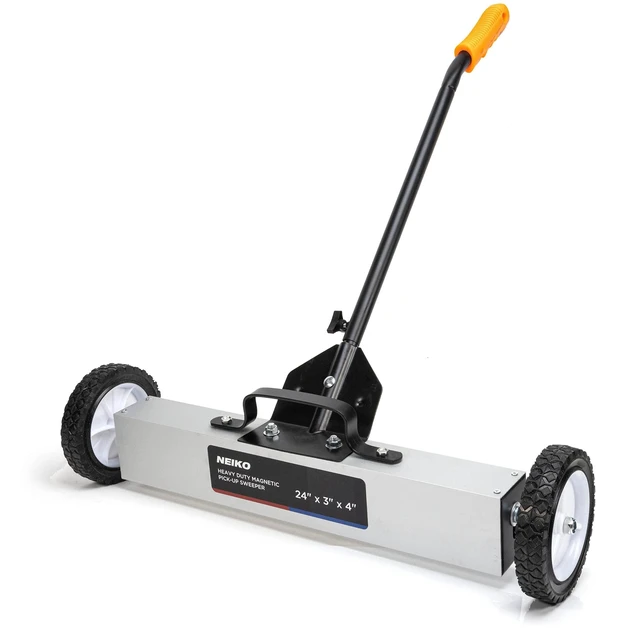 Main image of 53416A 24 Rolling Magnetic Sweeper with Wheels, 50 Pound Capacity, Adjustable Handle & Floor Magnet Clearance Height, Metal Pick Up and Nail Magnet, Floor Sweeper for Construction, Shop, Etc