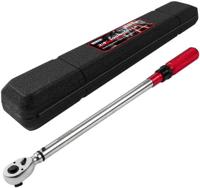 Main image of 3/4-Inch Torque Wrench, Dual-Direction Adjustable 60 tooth 100-400ft.lb/136-542Nm, Professional Torque Wrench, for Maintenance Tool and Product Assembly