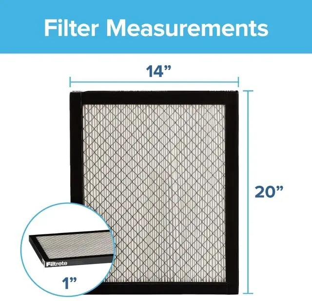 Alt view image 2 of 6 - 14x20x1 Air Filter, MERV 14, MPR 2800, 2 HVAC Filters Ultrafine Particle Reduction, 3-Month AC/Furnace Filters, Cleaner Air, Reliable Airflow, (Act. Size 13.781x19.781x0.84 in)