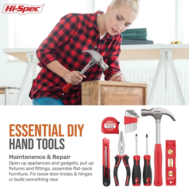 Alt view image 6 of 7 - 8V USB Cordless Drill Driver Home Tool Kit for Home DIY, Red 58pc, faster holes and screwdriving, bit accessories, portable carry storage, light-duty project control, home setup help