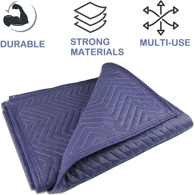 Alt view image 4 of 5 - 12 Pack Moving Blankets 40"x 72" Heavy Duty Packing Blankets for Shipping Thick Furniture Wrapping for Moving Supplies