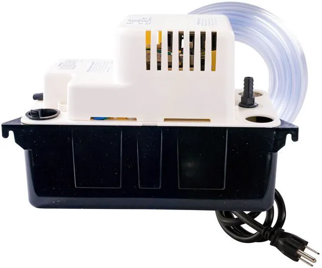 Main image of VCMA-15ULT 115 Volt, 65 GPH, 1/50 HP Automatic Condensate Removal Pump with Tubing (no safety switch), Black/White, 554411