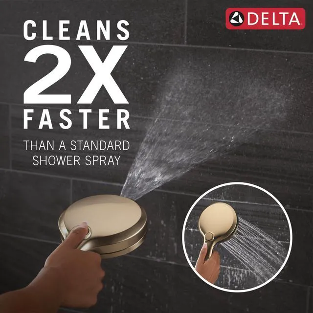 Alt view image 2 of 7 - 6-Setting In2ition 2-in-1 Dual Shower Head with Handheld High Pressure ProClean Spray, Brushed Gold Detachable Shower Head with Hose, 1.75 GPM Flow Rate, Champagne Bronze 75655CZ