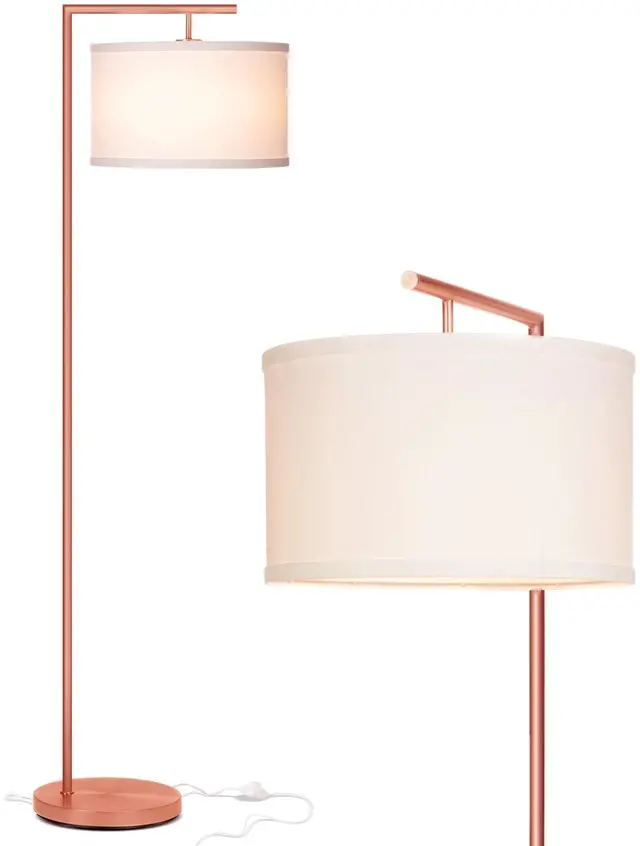 Main image of Montage Modern Floor Lamp, LED Floor Lamp for Living Rooms & Offices - Tall Standing Lamp for Bedroom Reading - Corner Pole Lamp for Contemporary Home Decor - Rose Gold