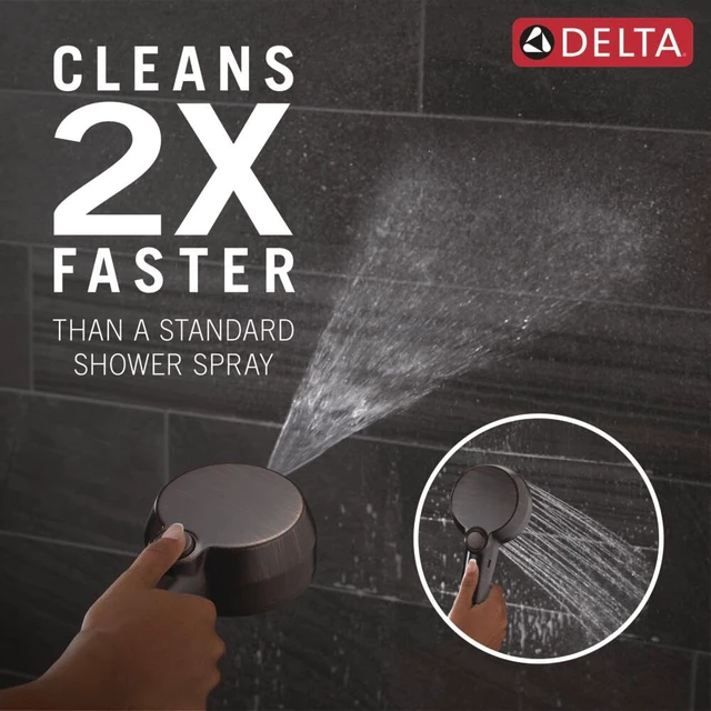 Alt view image 2 of 7 - 5-Setting In2ition 2-in-1 Dual Shower Head with Handheld High Pressure ProClean Spray, Oil Rubbed Bronze Detachable Shower Head with Hose, 1.75 GPM Flow Rate, Venetian Bronze 75548RB