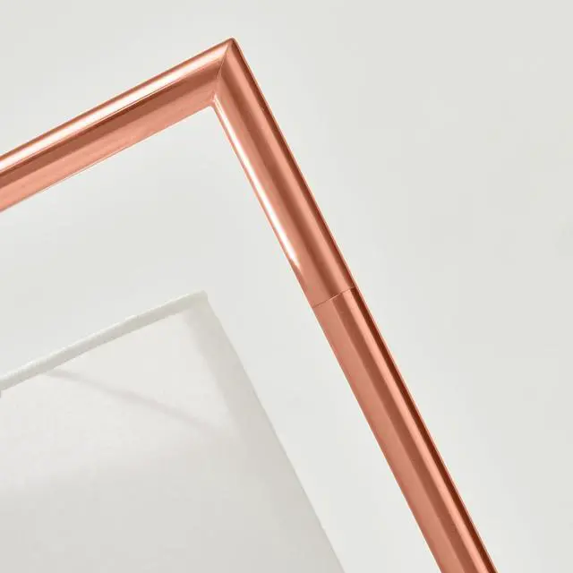 Alt view image 6 of 7 - Montage Modern Floor Lamp, LED Floor Lamp for Living Rooms & Offices - Tall Standing Lamp for Bedroom Reading - Corner Pole Lamp for Contemporary Home Decor - Rose Gold